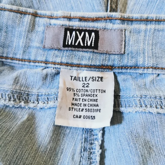 Vintage Women's Plus Size Capri Jeans Light Wash Size 22 - MXM - Picture 4 of 7